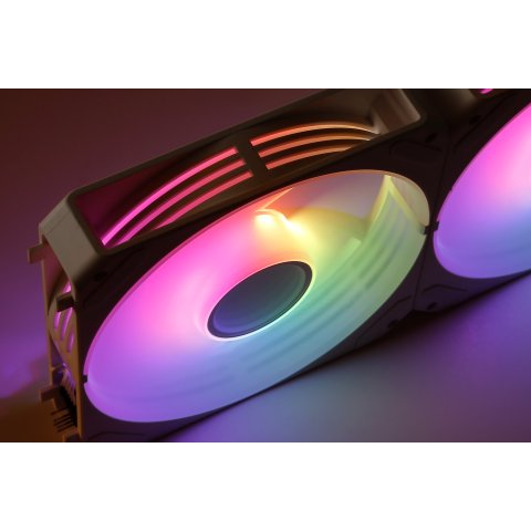 Kit 3xventilador Interno Abysm Arclight 2.0 Argb White Conexion En Serie
