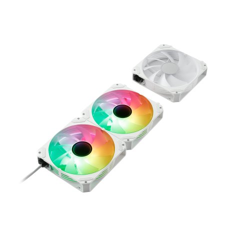 Kit 3xventilador Interno Abysm Arclight 2.0 Argb White Conexion En Serie
