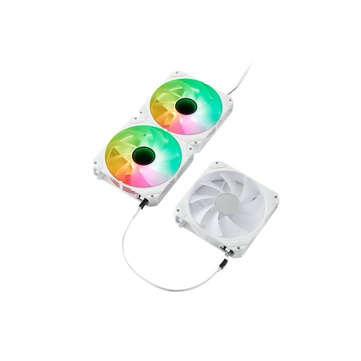 Kit 3xventilador Interno Abysm Arclight 2.0 Argb White Conexion En Serie