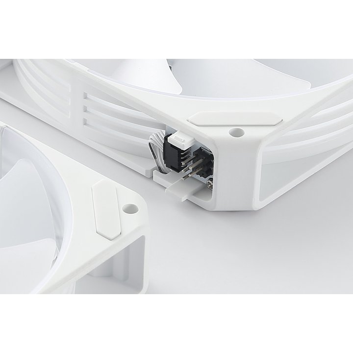 Kit 3xventilador Interno Abysm Arclight 2.0 Argb White Conexion En Serie