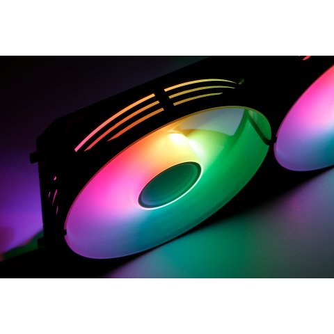 Kit 3xventilador Interno Abysm Arclight 2.0 Argb Black Conexion En Serie