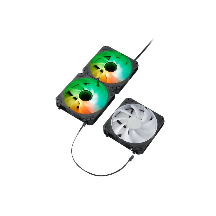 Kit 3xventilador Interno Abysm Arclight 2.0 Argb Black Conexion En Serie