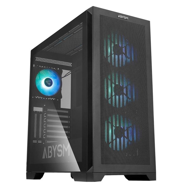 Caja E-atx Torre Danube Mura Argb 3x2.5” Usb-c Gpu Max 415mm Color Negro