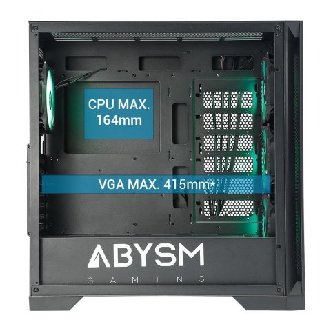 Caja E-atx Torre Danube Mura Argb 3x2.5” Usb-c Gpu Max 415mm Color Negro