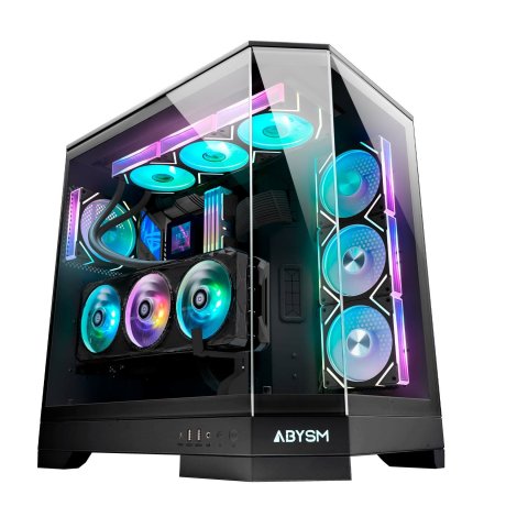 Caja E-atx Torre Danube Sava H600 10x2.5” Usb-c Gpu Max 470mm Color Negro