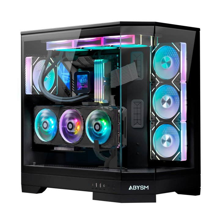 Caja E-atx Torre Danube Sava H600 10x2.5” Usb-c Gpu Max 470mm Color Negro