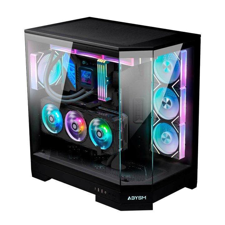 Caja E-atx Torre Danube Sava H600 10x2.5” Usb-c Gpu Max 470mm Color Negro