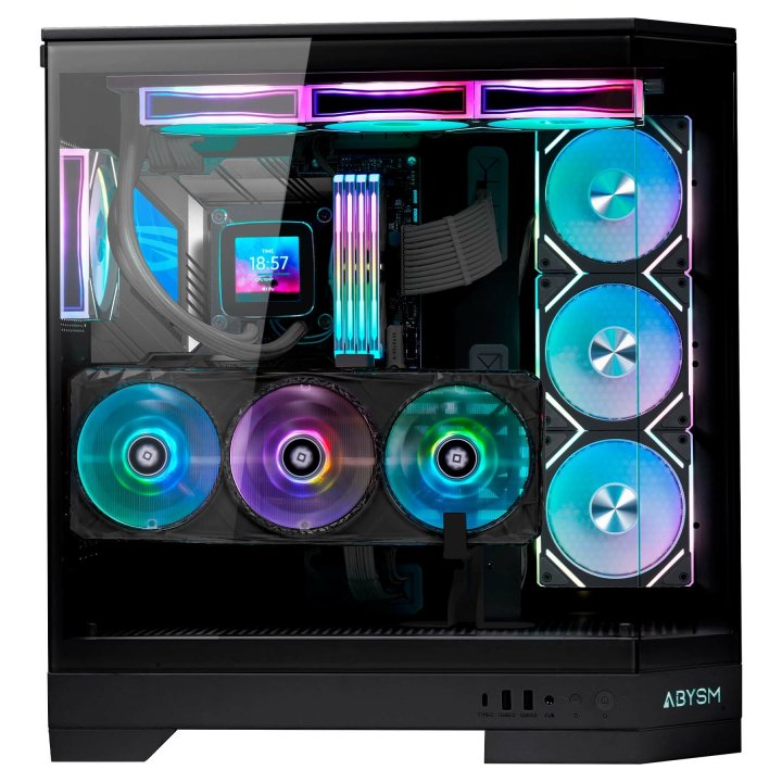 Caja E-atx Torre Danube Sava H600 10x2.5” Usb-c Gpu Max 470mm Color Negro