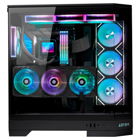Caja E-atx Torre Danube Sava H600 10x2.5” Usb-c Gpu Max 470mm Color Negro