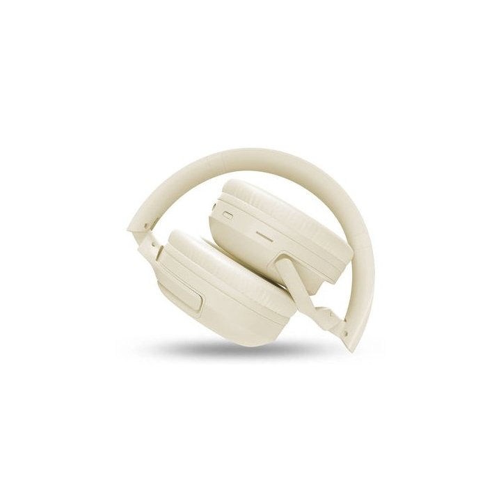 Auricular Bluetooth Energy Sistem Cream Rizz 50h De Bateria, Carga Rapida, Multidispositivo.