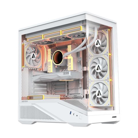 Caja Atx Abysm Arian Frame A400 White 1x3.5" 1x2.5" Usb-c Gpu Max 420mm