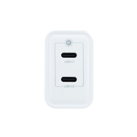 Cargador De Pared Coolbox Coo-cup-35cc 35w Gan 2xusb-c Pd Color Blanco