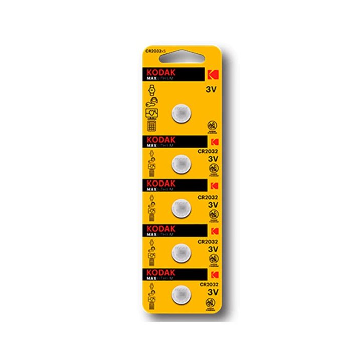 Pilas Cr2032 Kodak Boton Litio 3.volt Pack 5ud (ecotasas Incluidas)
