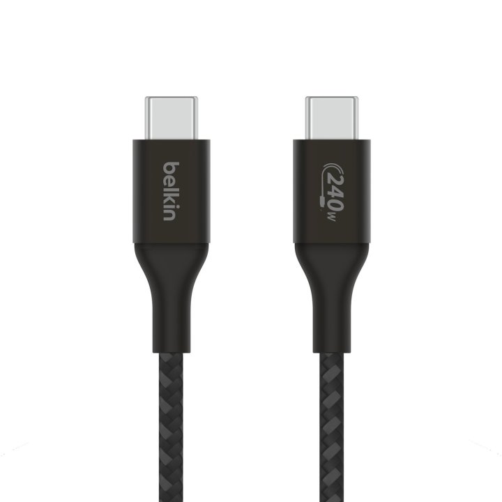 Cable Belkin Cab015bt1mbk Usb-c A Usb-c Boost Charge 1m 240w Doble Tranzado Negro	