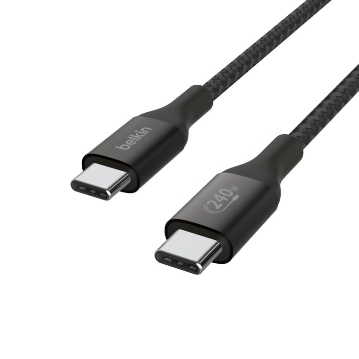 Cable Belkin Cab015bt1mbk Usb-c A Usb-c Boost Charge 1m 240w Doble Tranzado Negro	