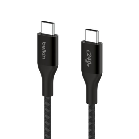 Cable Belkin Cab015bt1mbk Usb-c A Usb-c Boost Charge 1m 240w Doble Tranzado Negro	