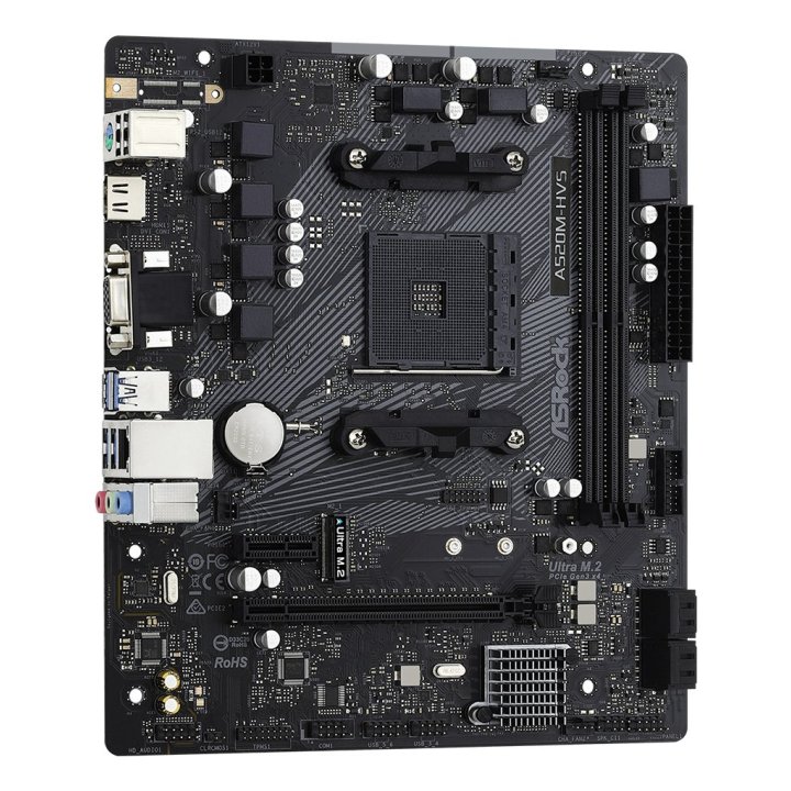 Pb Asrock A520m-hvs Skt Am4 2ddr4  2usb3,2 1m.2  4sata Glan 