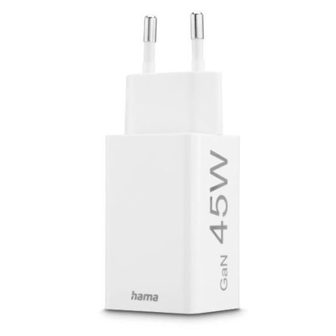 Cargador De Pared Hama 45w 1xusb-c Pd 1xusb-a Minicargador Color Blanco