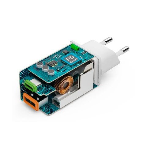Cargador De Pared Hama 45w 1xusb-c Pd 1xusb-a Minicargador Color Blanco