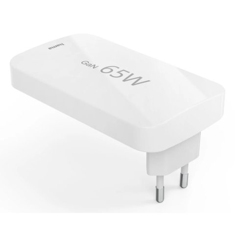 Cargador De Pared Hama 65w Plegable 2xusb-c Pd 1xusb-a Minicargador Color Blanco