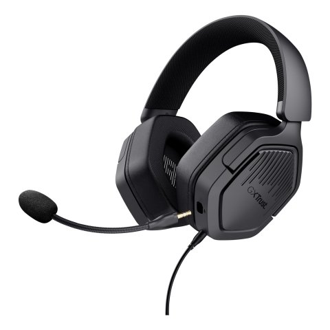 Headset Trust Gxt 492 Carus Negro Cable 120cm Jack 3.5mm 