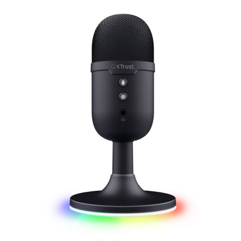 Microfono Trust Gxt 234 Yunix Negro Usb Cable 180cm Rgb Salida Auriculares Boton Mute