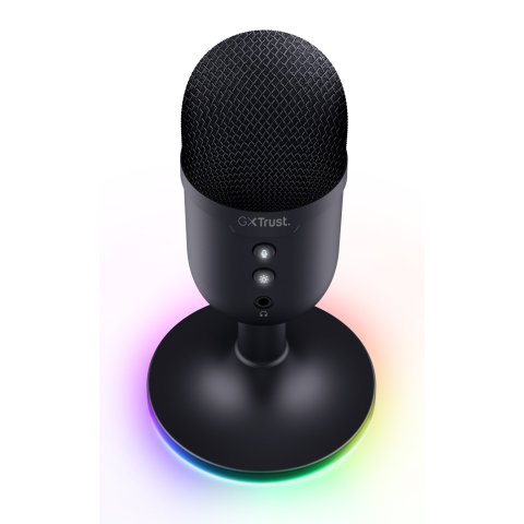 Microfono Trust Gxt 234 Yunix Negro Usb Cable 180cm Rgb Salida Auriculares Boton Mute