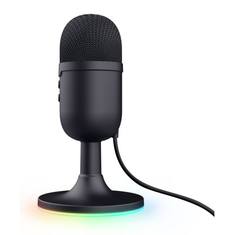 Microfono Trust Gxt 234 Yunix Negro Usb Cable 180cm Rgb Salida Auriculares Boton Mute