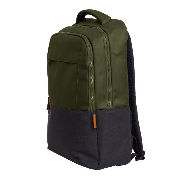 Mochila Trust Lisboa Color Verde Para Portatiles Hasta 16" 3 Compartimientos 23l