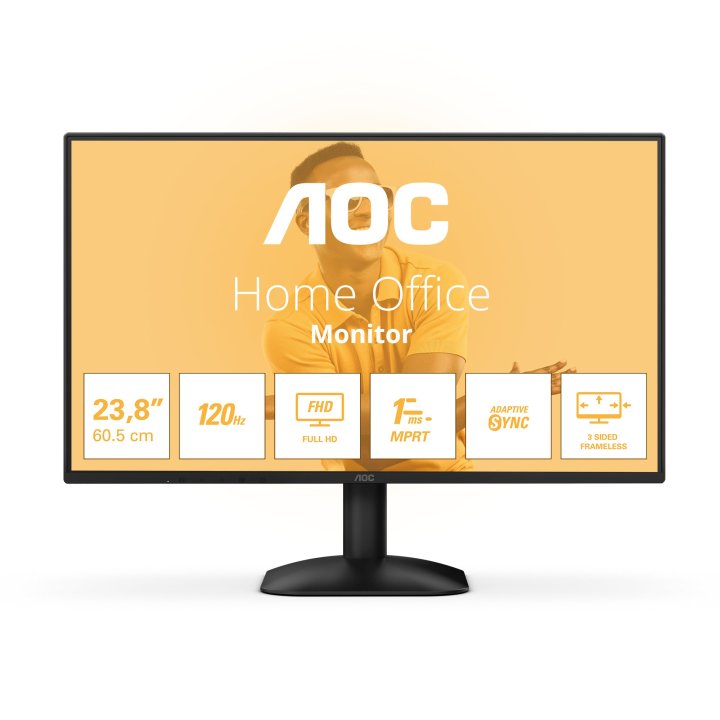 Monitor 24" Hdmi Vga Aoc 24b31h Ips Fhd 1ms 120hz Vesa 100x100 Negro