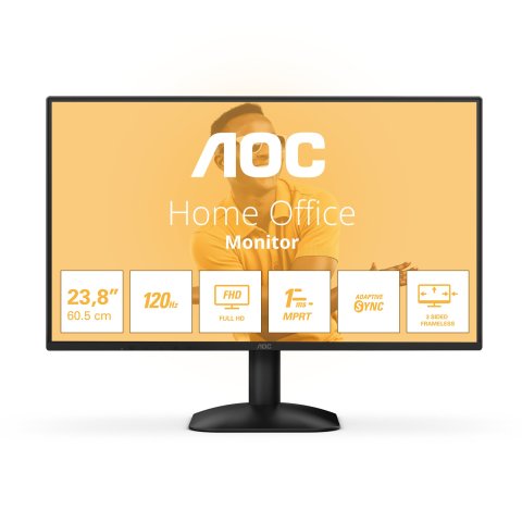 Monitor 24" Hdmi Vga Aoc 24b31h Ips Fhd 1ms 120hz Vesa 100x100 Negro