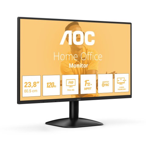 Monitor 24" Hdmi Vga Aoc 24b31h Ips Fhd 1ms 120hz Vesa 100x100 Negro