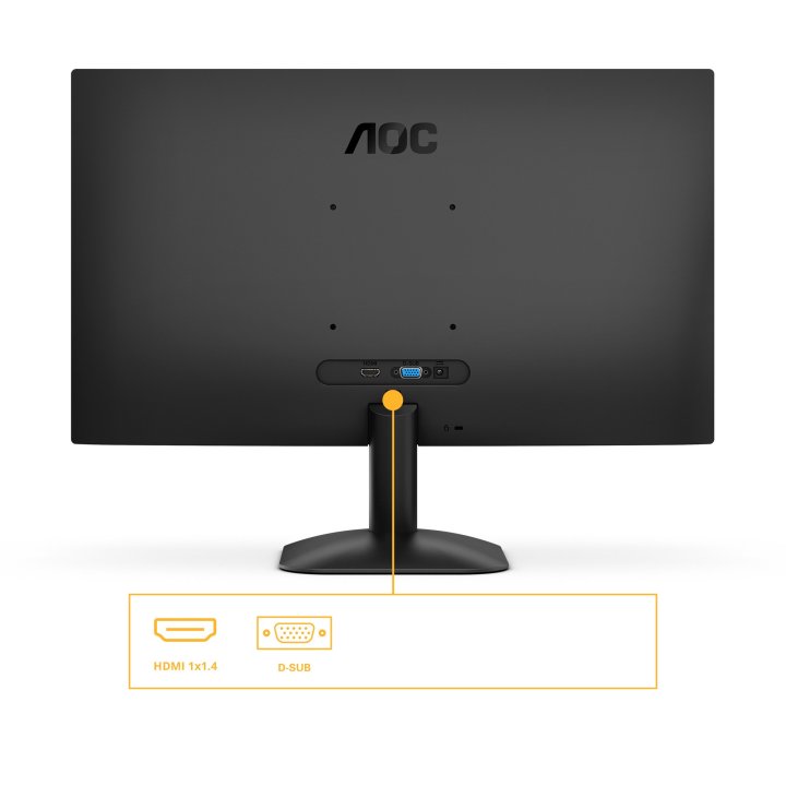 Monitor 24" Hdmi Vga Aoc 24b31h Ips Fhd 1ms 120hz Vesa 100x100 Negro