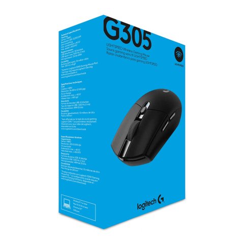 Mouse Logitech Wireless G305 Lightspeed 12000dpi 6 Botones Color Negro