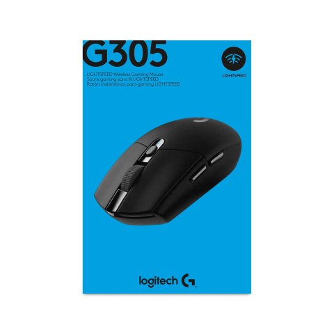 Mouse Logitech Wireless G305 Lightspeed 12000dpi 6 Botones Color Negro