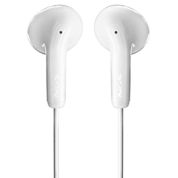 Auricular Intrauditivo Ngs Cross Flip Blanco Jack 3.5mm Microfono Cable 120cm Controles