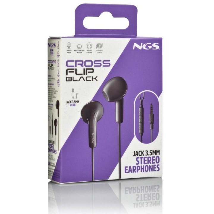 Auricular Intrauditivo Ngs Cross Flip Black...