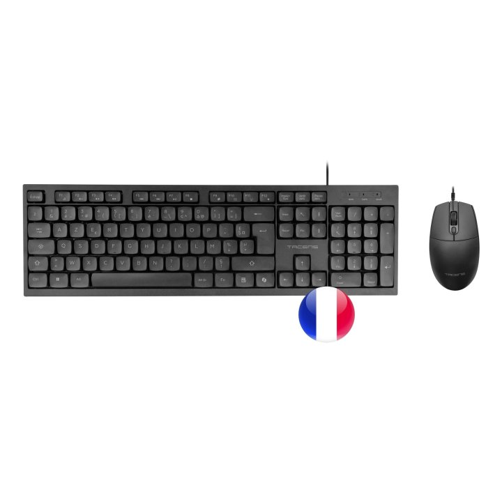 Teclado Y Mouse Tacens Anima Acp02fr Teclado Usb Y Mouse Usb 1600dpi Color Negro Frances