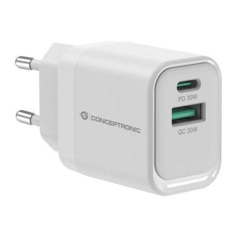 Cargador Usb Conceptronic 33w Althea1933 1xusb-c Pd 1xusb-a Color Blanco