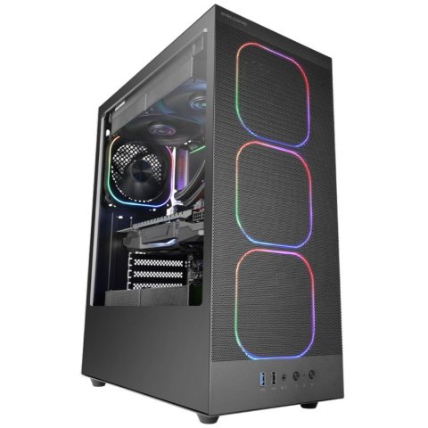 Caja Atx Semitorre Mars Gaming Mcnebula Lateral Cristal Templado Frontal Mesh Gpu 302mm Negro