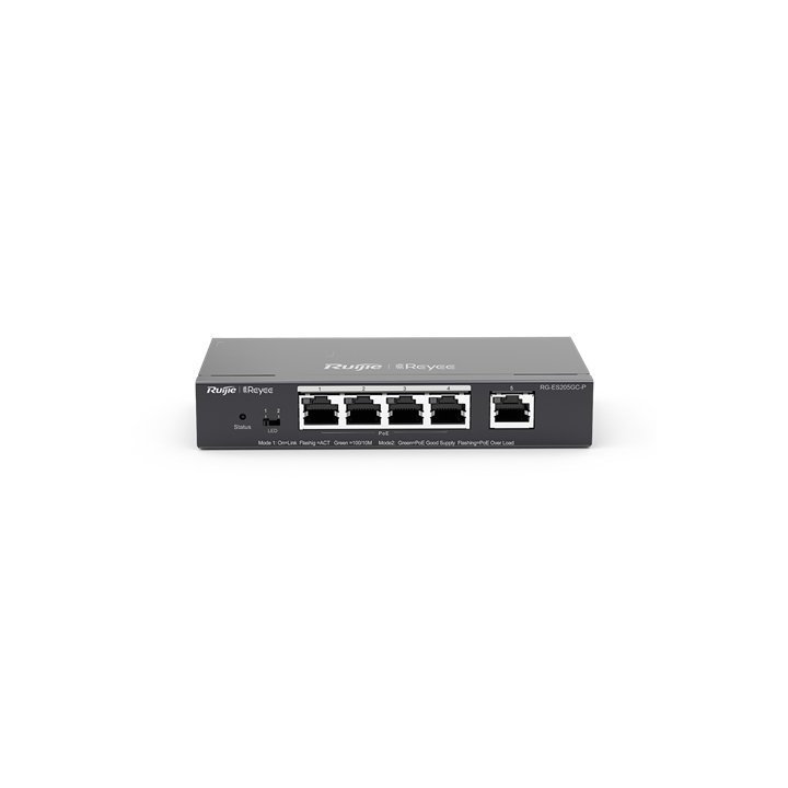 Switch Gestionable L2 Ruijie Rg-es205gc-p 5xrj45 Gb 4xpoe 54w Gestion En La Nube
