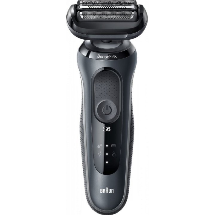 Afeitadora Braun Serie 6 61-n4500cs Base De Carga Seco Y Mojado Laminas Bateria Gris