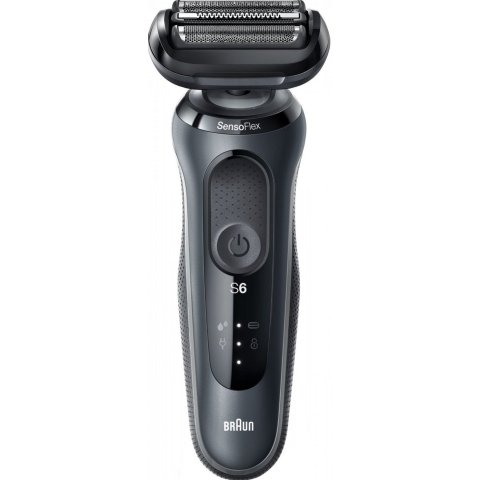 Afeitadora Braun Serie 6 61-n4500cs Base De Carga Seco Y Mojado Laminas Bateria Gris
