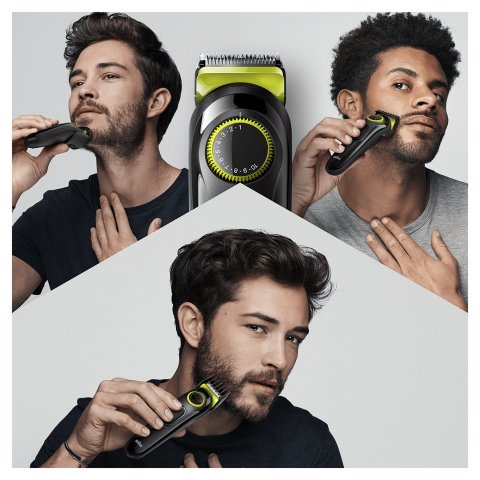 Recortadora De Barba Braun Bt3221 eu 20 Ajustes Corte 0,5 - 10mm Recargable Negro
