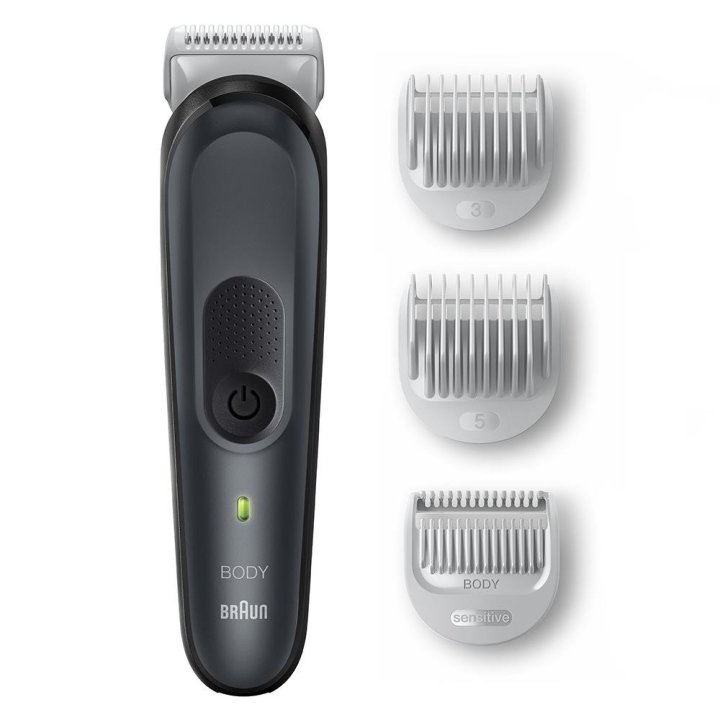 Afeitadora Corporal Braun Bg3350 Inalambrica Corte 0.5-5mm 3 Peines Fijos Recargable