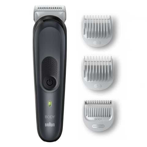 Afeitadora Corporal Braun Bg3350 Inalambrica Corte 0.5-5mm 3 Peines Fijos Recargable
