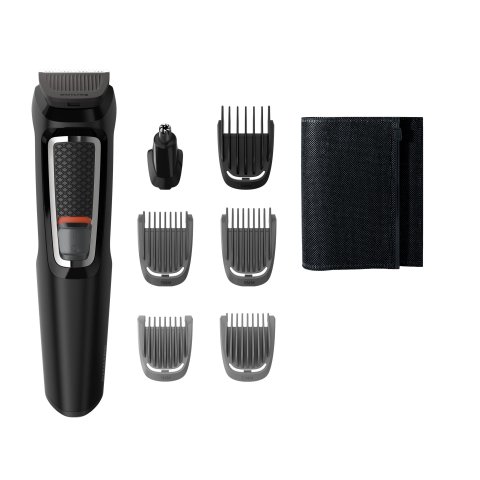 Recortadora De Barba Philips Mg3720 15 7 En 1 6 Peines Guia Recargable Color Negro