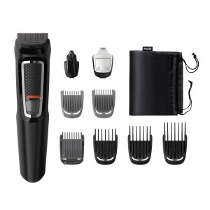 Recortadora De Barba Philips Mg3740 15 8 Peines Guia Recargable Color Negro