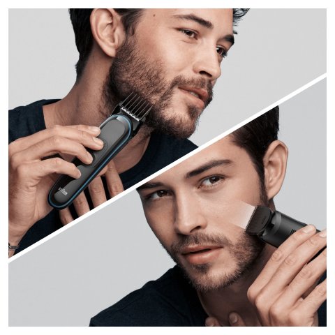 Cortapelo Braun Mgk5345 4 Cabezales Regulable Recargable Para Cabello Y Barba + Gillette Proglide