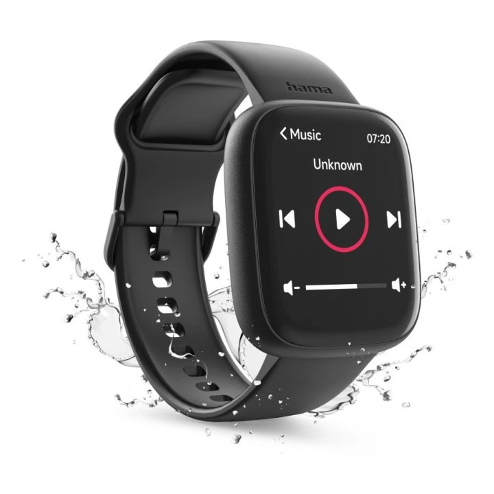 Smartwatch Hama 4000 Lcd 1.65" Ip68 Diferentes Sensores Salud Negro